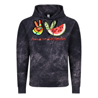 Cloud Black Peace love watermelon Vintage Hoodie - NancyCooperArtShop