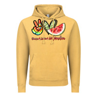 Vintage Mustard Peace love watermelon Vintage Hoodie - NancyCooperArtShop