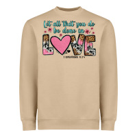 Mushroom let all that you do be done in love Heavyweight Sweatshirt - OliviaCreatesArt