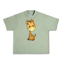 Oil Green giraffe Urban Heavy Tee - texasbilliewilder