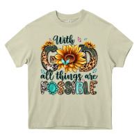 Mossy with god all things are possible malias Heavy Core Tee - MaliasSmallBusiness
