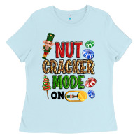 Baby Blue Nutcracker mode on Ladies Tee - NancyCooperArtShop