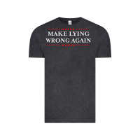 Vintage Black Make Lying Wrong Again   Gift Resist Racism AntiTrump Vintage Tee - minhPixels