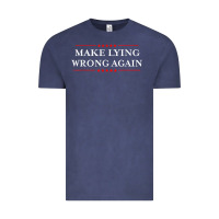 Vintage Denim Make Lying Wrong Again   Gift Resist Racism AntiTrump Vintage Tee - minhPixels