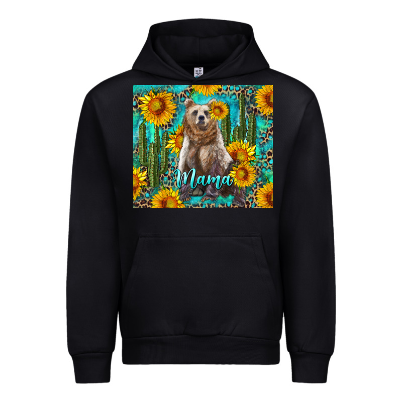 Mama Bear With Sunflowers And Cactus Urban Hoodie by Artiststas | Teevron