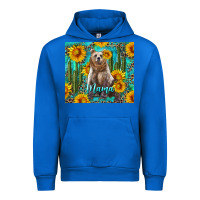Cobalt mama bear with sunflowers and cactus Urban Hoodie - Artiststas