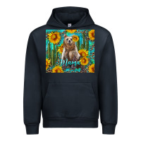 Navy mama bear with sunflowers and cactus Urban Hoodie - Artiststas