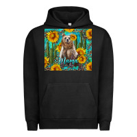 Pigment Black mama bear with sunflowers and cactus Urban Hoodie - Artiststas