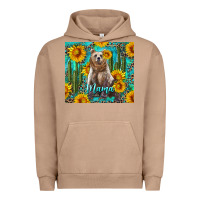 Pigment Burro mama bear with sunflowers and cactus Urban Hoodie - Artiststas