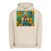 Pigment French Oak mama bear with sunflowers and cactus Urban Hoodie - Artiststas