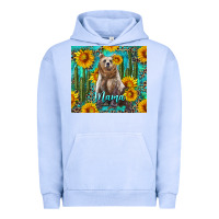 Pigment Grape Ice mama bear with sunflowers and cactus Urban Hoodie - Artiststas
