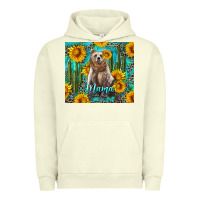 Pigment Pistachio mama bear with sunflowers and cactus Urban Hoodie - Artiststas