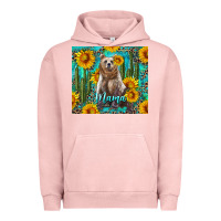 Pigment Salmon mama bear with sunflowers and cactus Urban Hoodie - Artiststas