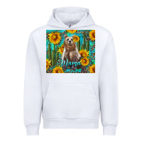 White mama bear with sunflowers and cactus Urban Hoodie - Artiststas