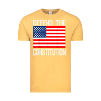 Vintage Mustard Defend the Constitution US Political Protest Tee Vintage Tee - minhPixels
