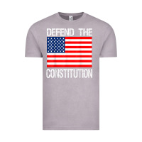 Vintage Zinc Defend the Constitution US Political Protest Tee Vintage Tee - minhPixels