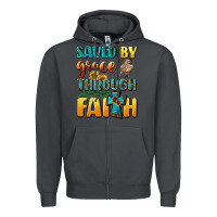 Smoke saved by grace through faith Zipper Hoodie - BundleAndBundleShop