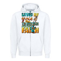 Saved By Grace Through Faith Zipper Hoodie | Teevron