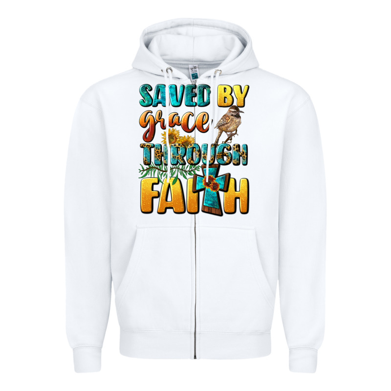 Saved By Grace Through Faith Zipper Hoodie by BundleAndBundleShop | Teevron