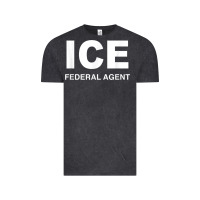 Vintage Black ICE Federal Agent Halloween Costume Police Immigration Shirt Vintage Tee - minhPixels