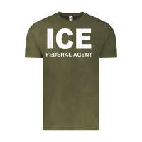 Vintage Olive ICE Federal Agent Halloween Costume Police Immigration Shirt Vintage Tee - minhPixels