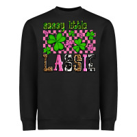Black St. Patrick's Day Sassy little lassie Heavyweight Sweatshirt - OliviaCreatesArt