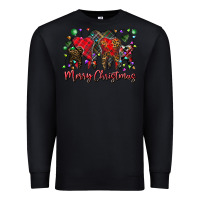 Black merry Christmas teeth Premium Sweatshirt - CowhideDigitalArt