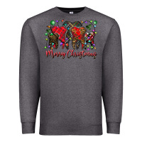 Charcoal Heather merry Christmas teeth Premium Sweatshirt - CowhideDigitalArt
