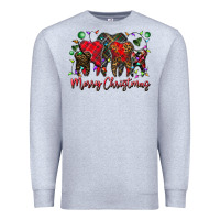 Heather Grey merry Christmas teeth Premium Sweatshirt - CowhideDigitalArt
