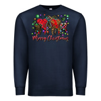 Navy merry Christmas teeth Premium Sweatshirt - CowhideDigitalArt