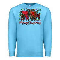 Ocean Blue merry Christmas teeth Premium Sweatshirt - CowhideDigitalArt