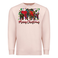 Pale Pink merry Christmas teeth Premium Sweatshirt - CowhideDigitalArt