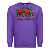 Purple merry Christmas teeth Premium Sweatshirt - CowhideDigitalArt