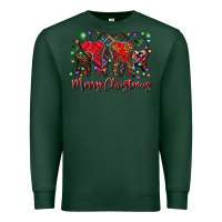 Sports Green merry Christmas teeth Premium Sweatshirt - CowhideDigitalArt
