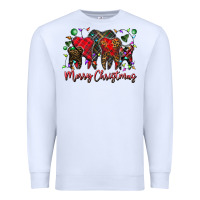 White merry Christmas teeth Premium Sweatshirt - CowhideDigitalArt