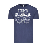 Vintage Denim Mens Railroad Retirement Gifts For Men Vintage Tee - minhPixels