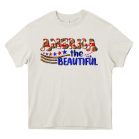 Cream America the beautiful Heavy Core Tee - NancyCooperArtShop