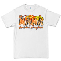 White this mama loves her pumpkins Premium Tee - MaliasSmallBusiness