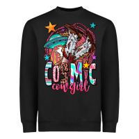 Black cosmic cowgirl Heavyweight Sweatshirt - OliviaCreatesArt