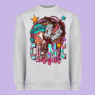 Cosmic Cowgirl Heavyweight Sweatshirt Designed By Oliviacreatesart
