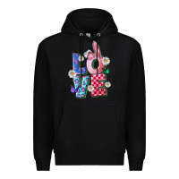 Black easter love Premium Hoodie - FaDigitalArtStudio