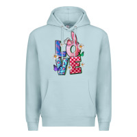 Blue Mist easter love Premium Hoodie - FaDigitalArtStudio