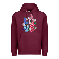 Burgundy easter love Premium Hoodie - FaDigitalArtStudio