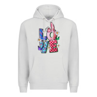 Dove Grey easter love Premium Hoodie - FaDigitalArtStudio
