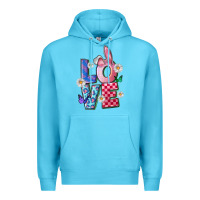Ocean Blue easter love Premium Hoodie - FaDigitalArtStudio