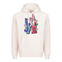 Pale Pink easter love Premium Hoodie - FaDigitalArtStudio