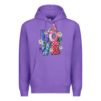 Purple easter love Premium Hoodie - FaDigitalArtStudio