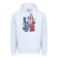 White easter love Premium Hoodie - FaDigitalArtStudio