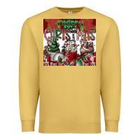 Antique Gold merry Christmas Premium Sweatshirt - CowhideDigitalArt