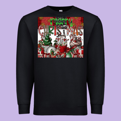 Merry Christmas Premium Sweatshirt Designed By Cowhidedigitalart